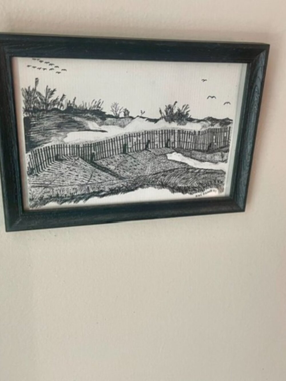 Miniature Art Work Black & White "Fire Island, NY"